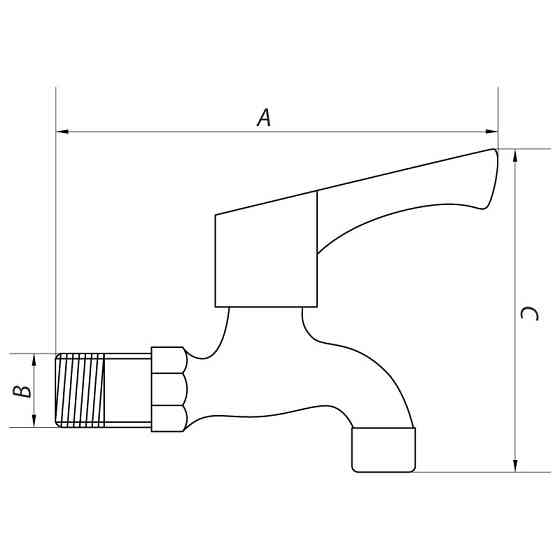 Кран поливочный для холодной воды 1/2 Mixxus BIB-01 (нержавеющая сталь) (SS0050) Черновцы