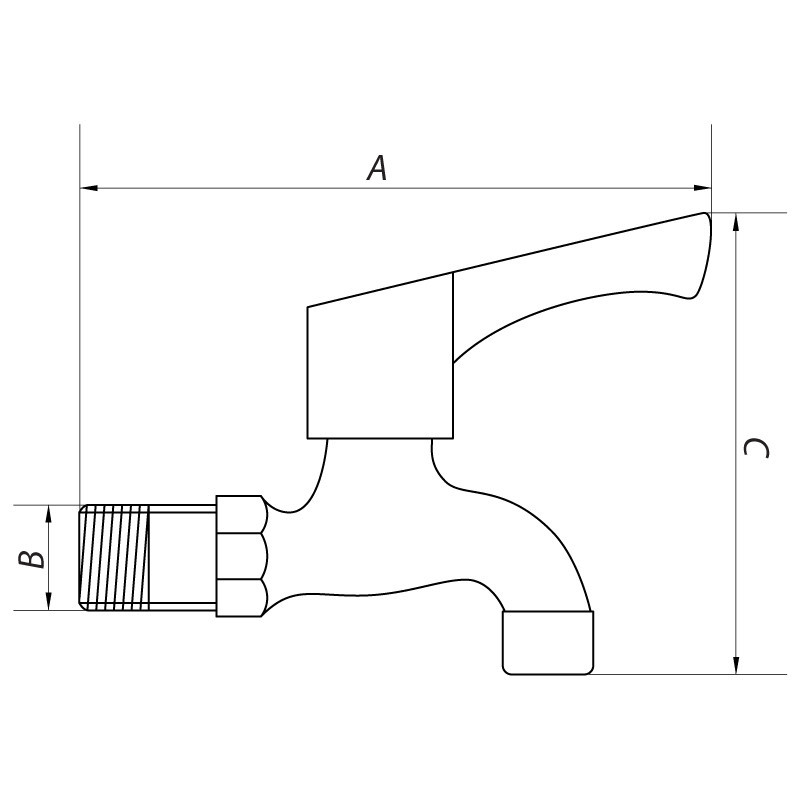 Кран поливочный для холодной воды 1/2 Mixxus BIB-01 (нержавеющая сталь) (SS0050) Черновцы - изображение 2
