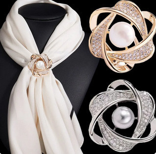 Брошка для хустки золотиста Київ - фото 1