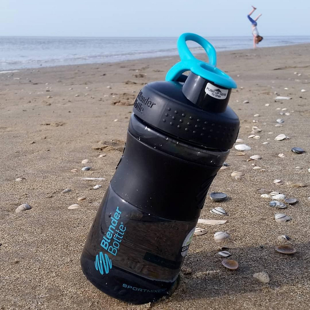 Шейкер спортивний (пляшка) BlenderBottle SportMixer Flip 20oz/590ml Black/Teal Луцк - изображение 8