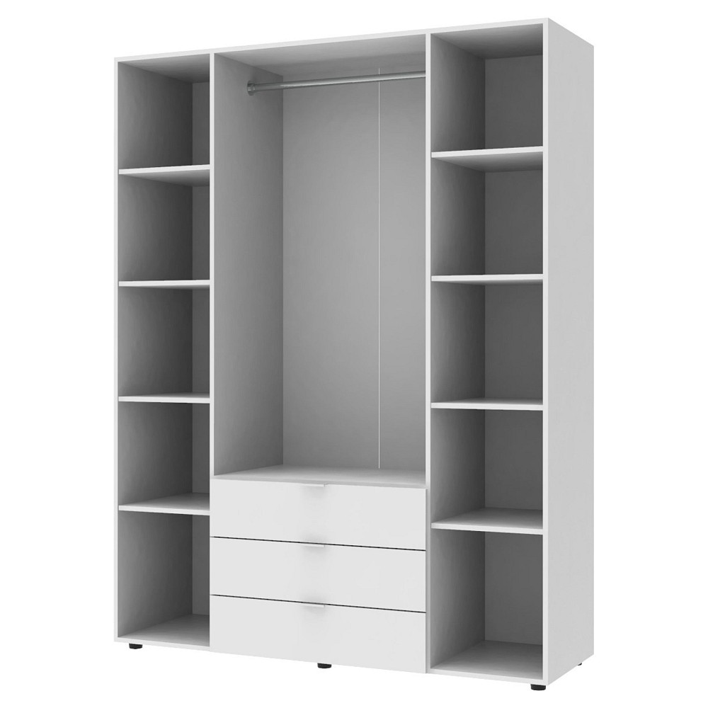 Шафа розпашна для одягу Doros Гелар 155х49,5х203,4 см Білий (DRS-011100) Львів - фото 6