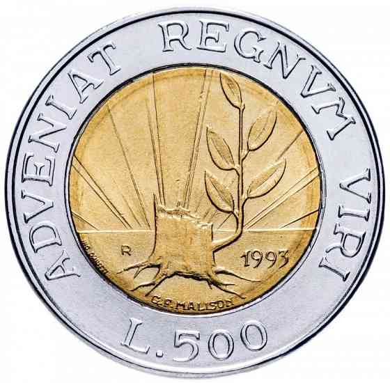 Монета 500 літрів. 1993 рік, Сан-Маріно.UNC Полтава