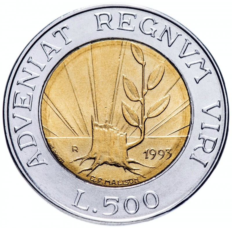 Монета 500 лир. 1993 год, Сан-Марино.UNC Полтава - изображение 1