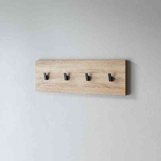 Вешалка настенная VAYS для одежды на 4 крючка M-47 Дуб Сонома Львов