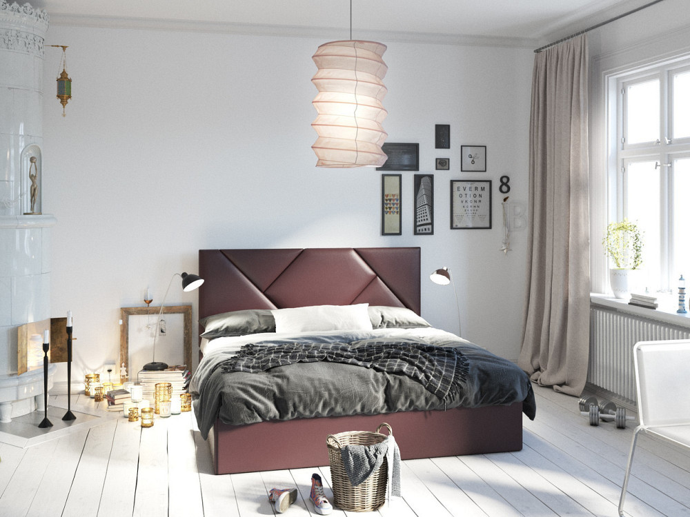 Кровать BaileysDesign без подъемного механизма 180x190 коричневый Киев - изображение 2