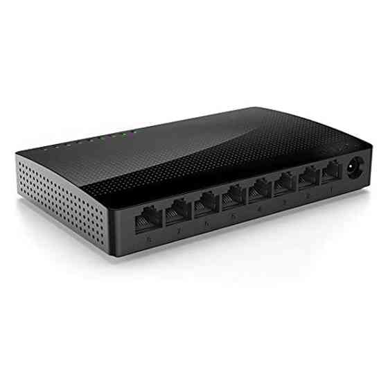 Комутатор (світч) Tenda SG108 (Чорний, 8 LAN портів 10/100/1000 Мбіт/с) Миколаїв
