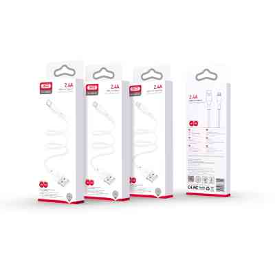Дата кабель USB 2.0 AM to USB-C 1.0m white XO (NB230_C_White) Винница