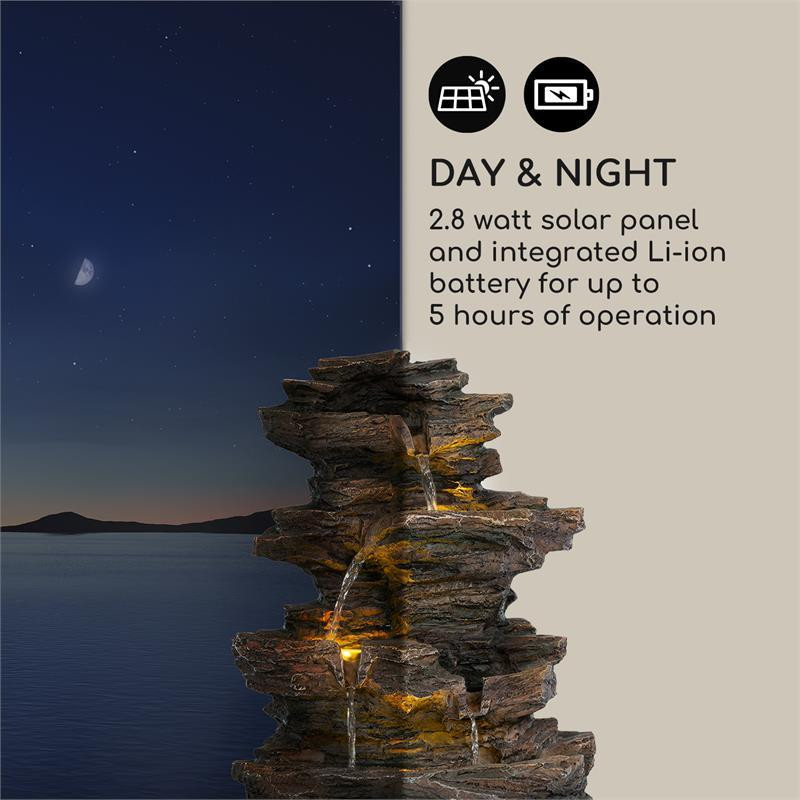 Мессинский каскадный фонтан, солнечный фонтан, садовый фонтан, 4 уровня работы от батареи, 2,8 Вт, солнечная Ровно - изображение 7