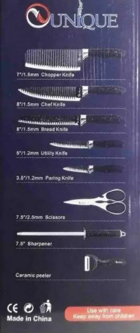 Набір ножів UNIQUE UN-1831 8 предметів нержавіюча сталь Одеса - фото 2