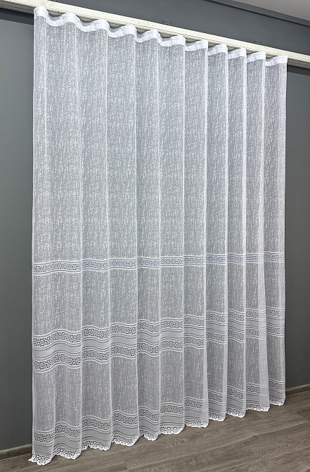 Тюль VR-Textil 1549т Bari Жакард Білий 500х270 см (42-1136) Київ - фото 3