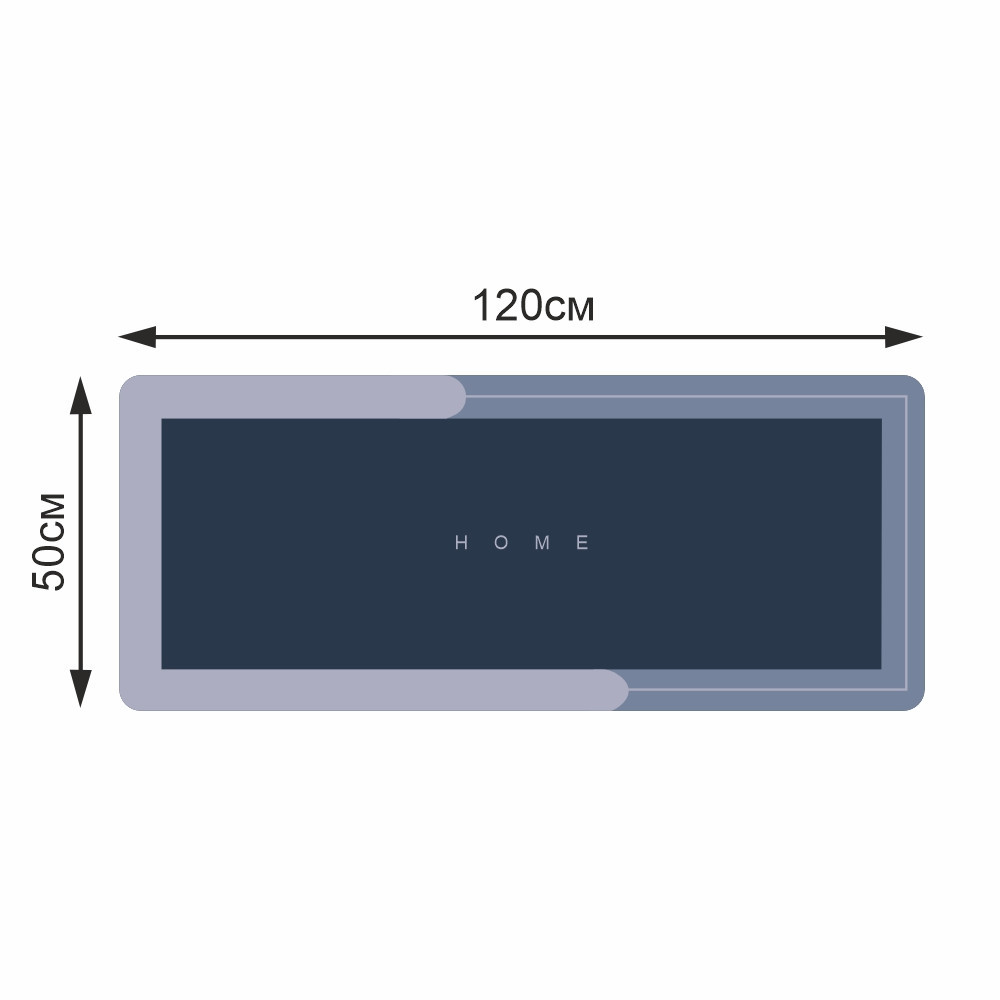 Діатомітовий килимок Aquarius Home для ванної та кухні Суперпоглинаючий 50х120 см Графіт Буча - фото 2