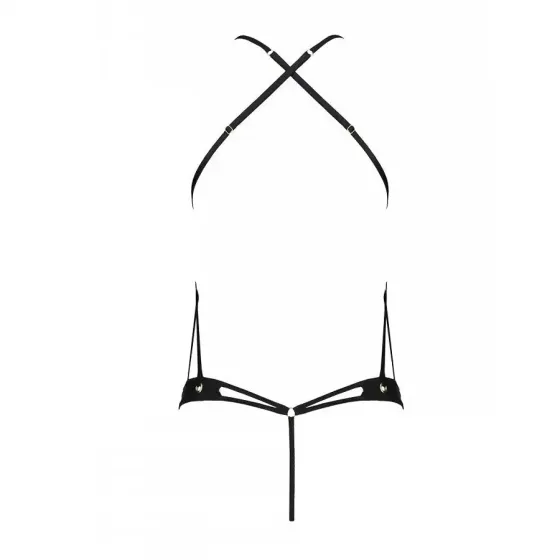 Розпродаж!!! Боді з екошкіри з ремінцями та перфорацією Tamaris Body black L/XL — Passion Львов