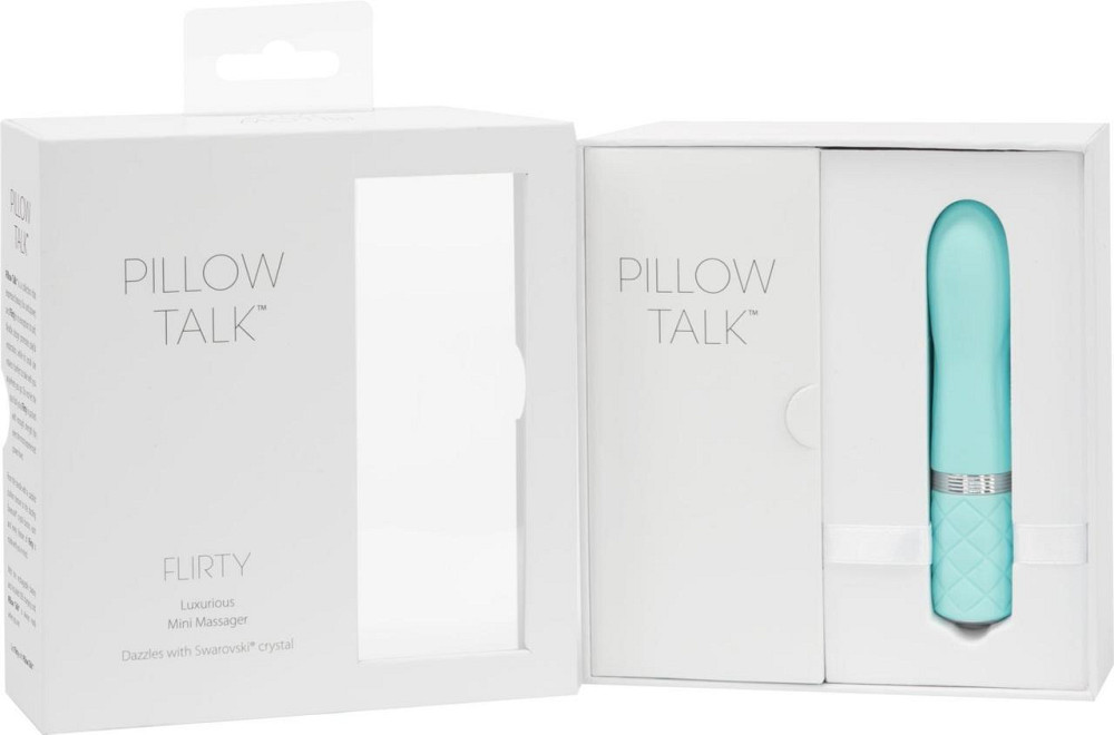 Роскошный вибратор PILLOW TALK - Flirty Teal с кристаллом Сваровски, гибкая головка Sex Aura Киев - изображение 10