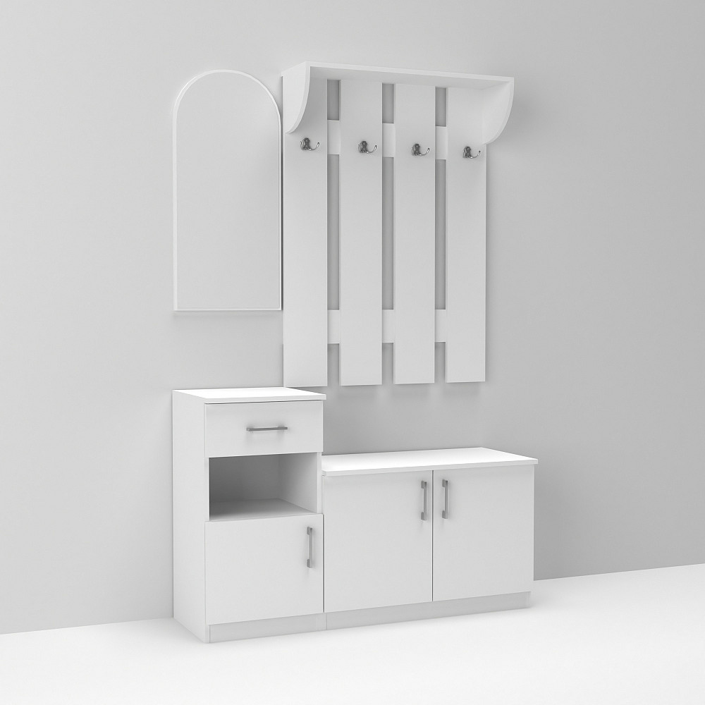 Прихожая Алиса, Белый, 1200/400/1880 Львов - изображение 2