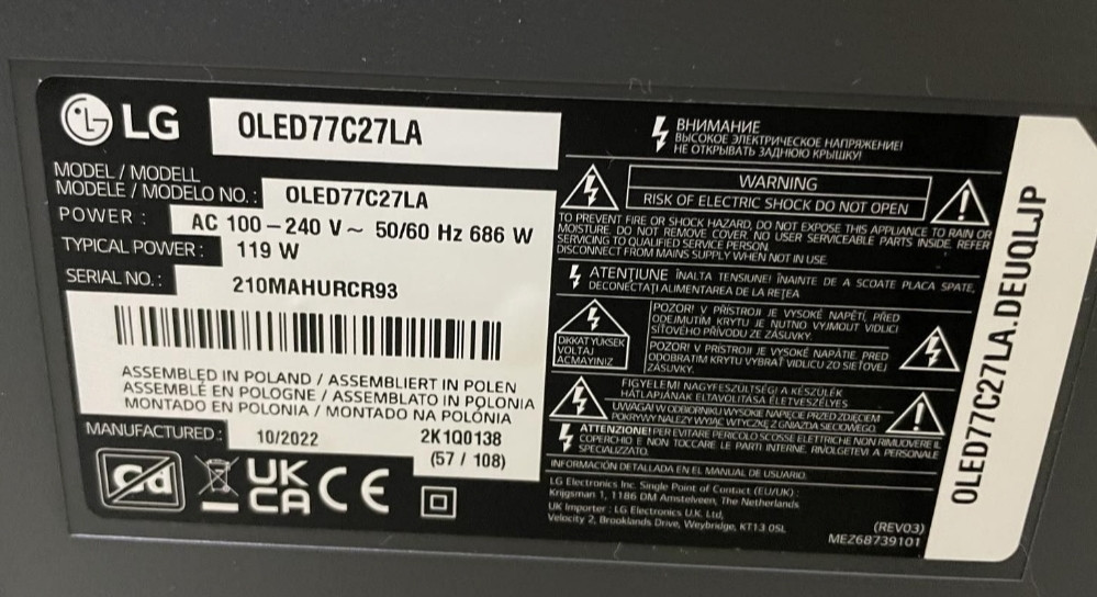 77" Безрамний, Ідеальний 120 Гц/10біт.4К Smart OLED LG 77C2 Харків - фото 6