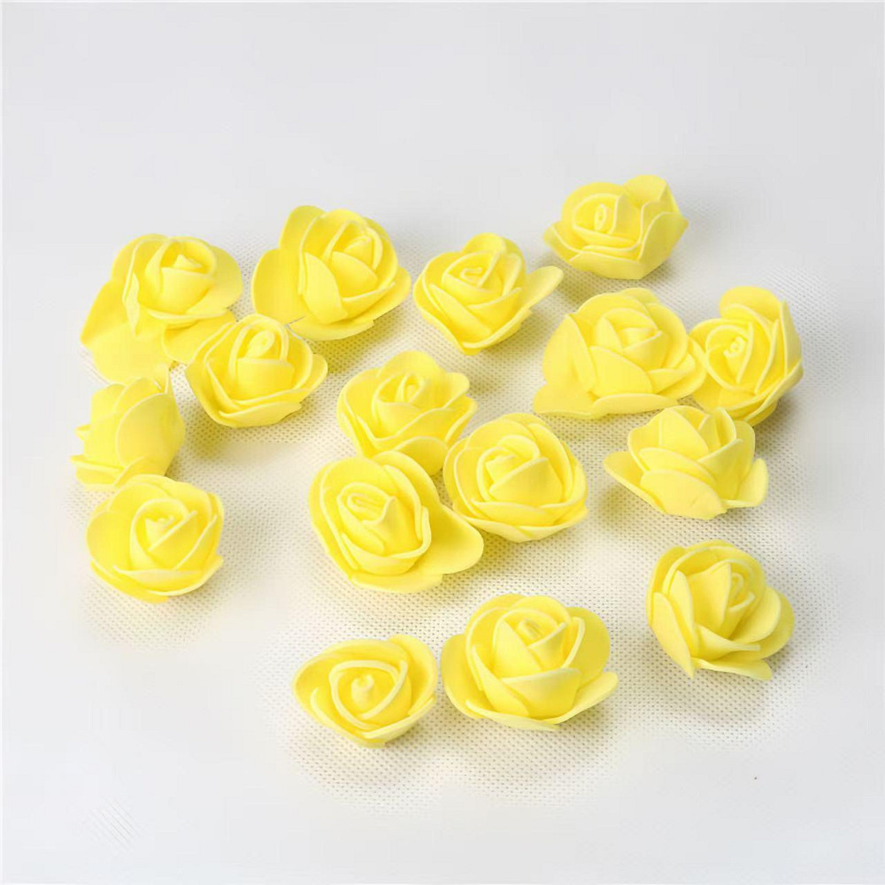 Головки троянд штучні 50 штук 3 см жовтий Київ - фото 2