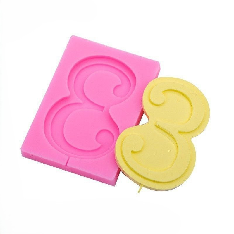 Молд силіконовий цифра 3 універсальний 90 на 65 мм рожевий Київ - фото 4