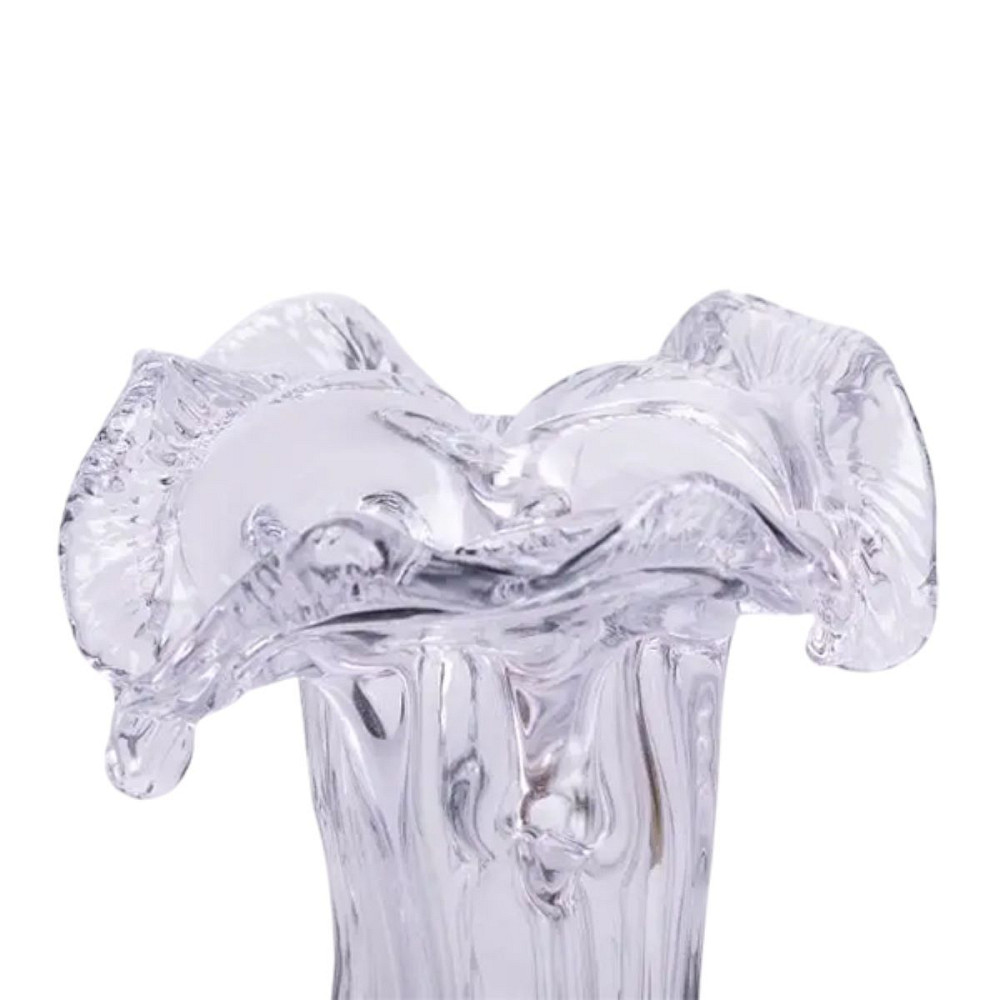 Декоративна скляна ваза для квітів 15.5 см фігурна ваза 100 мл Зелена HP-9-3 Коломия - фото 3