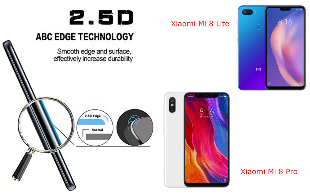Защитное стекло ArmorGlass для Xiaomi Mi 8 Lite, Mi 8 Pro – устойчивое к царапинам и ударам Киев - изображение 2