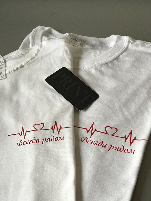 Парні футболки для хлопця та дівчини з кардіограмою Чернівці - фото 3