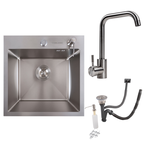 VALESO Комплект: Кухонна мийка VALESO Handmade 45*45 + Змішувач NS02A Київ