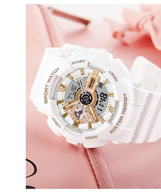 Наручные тактические часы Skmei 1688 (Белый) Киев - изображение 4