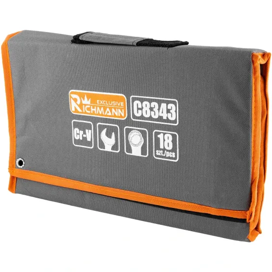 Набір ключів ріжково-накидних Richmann 18 шт. 6-24 мм в чохлі (C8343) Коломия