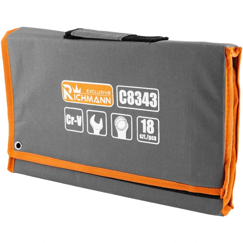 Набір ключів ріжково-накидних Richmann 18 шт. 6-24 мм в чохлі (C8343) Коломия - фото 3