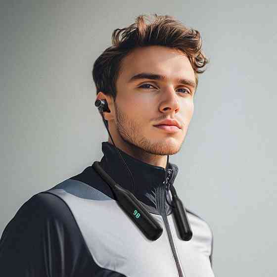 Бездротові спортивні навушники ACEFAST N4 neck hanging wireless earphones Black Одеса