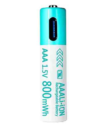 Аккумулятор AAA 1.5v 800mwh 600 mAh Тype-C Литий-ионный Киев