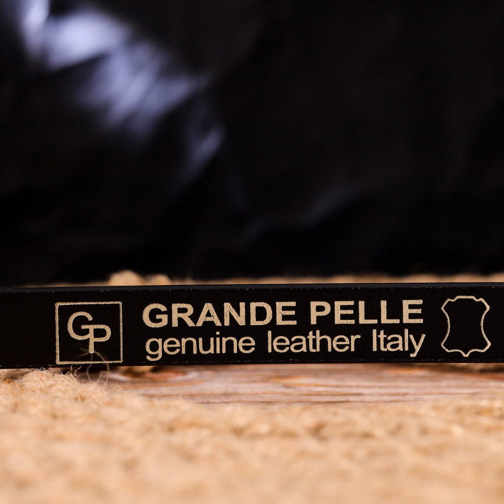 Женский ремень из натуральной кожи в винтажном стиле Grande Pelle 21444 Черный Киев - изображение 9