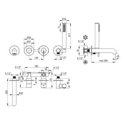 Душовий гарнітур Deante Silia (BQS_R18P) Вінниця