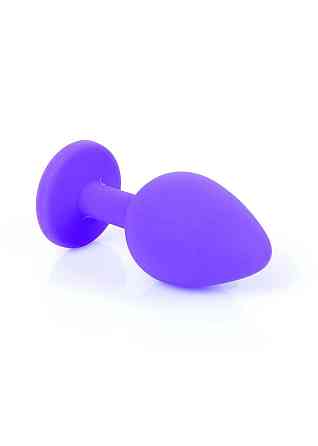 Анальна пробка - Jewellery Silicone Purple Plug M Red Sex Aura Київ