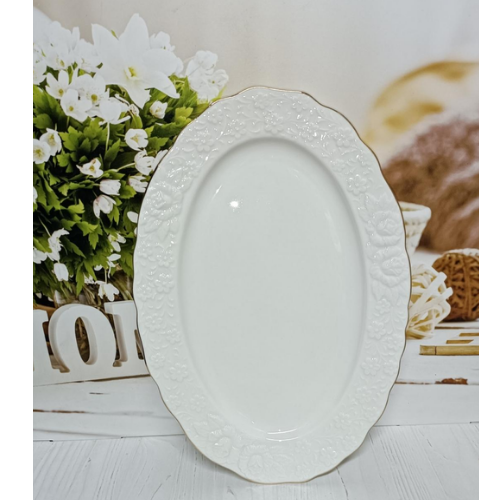 Блюдо овальне 30*21см Біла ніч 9716 S&T Житомир - фото 3