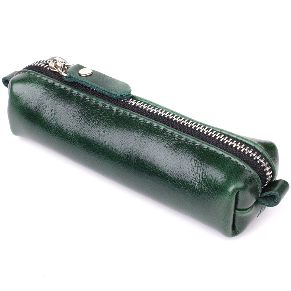 Практична ключниця з натуральної гладкої шкіри Зелений (GRANDE PELLE) Київ - фото 6