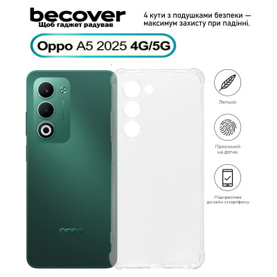 Чехол для мобильного телефона BeCover Anti-Shock Oppo A5 2025 4G/5G Clear (713815) Винница - изображение 1
