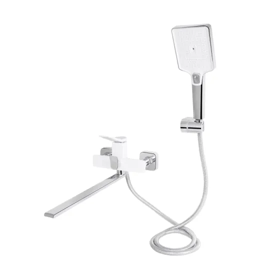 Змішувач для ванни Qtap Presto з душовим гарнітуром QTPRE2601CRW45578 білий/хром Київ
