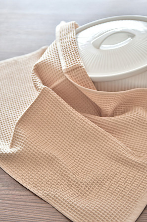 Вафельное полотенце Ideal Textile 40х60 см 240 г/м2 (56860817) Бежевый Черновцы - изображение 5