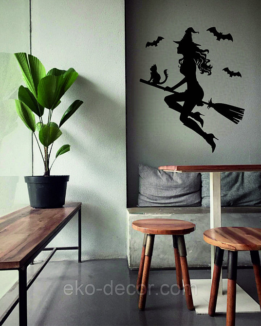Декоративне настінне Панно «Ведьма», Декор на стіну 90*75 см, Чорний Київ - фото 8