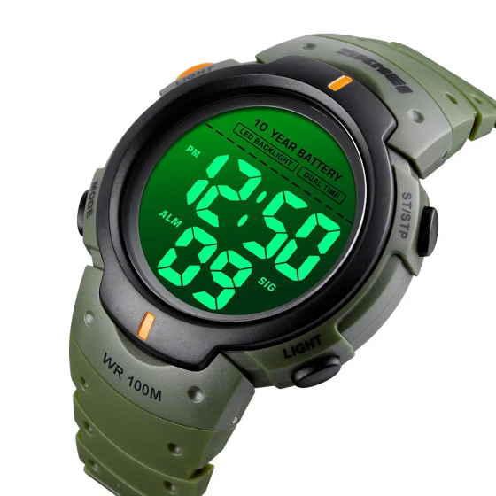 Мужские наручные спортивные часы Skmei 1560 (Оливковый) Киев