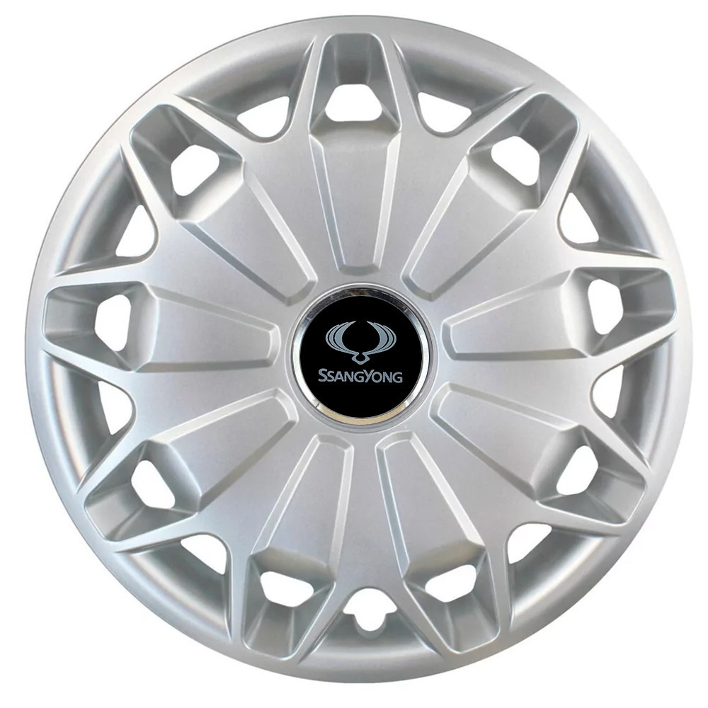 Автомобильные модельные колпаки R16 SsangYong 419 4шт, SJS, серебристые Киев - изображение 1