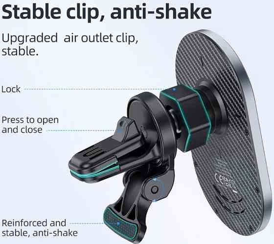 Тримач магнітний, бездротовий заряд: HOCO CA91 Magsafe Київ