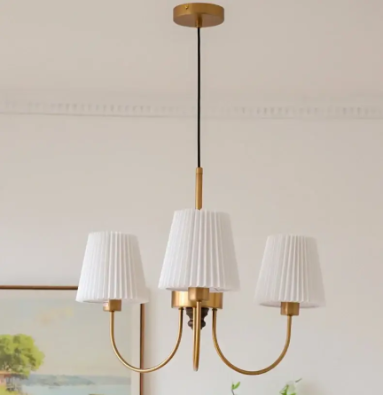 Светодиодная люстра Симфония 5023 (Золотая) на 3 плафона Киев