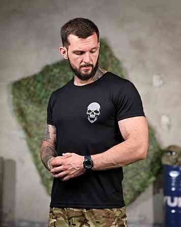 Тактична потовідвідна футболка Донецька зона black РП7343 Одеса