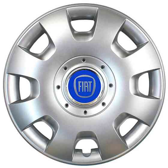 Автомобільні модельні ковпаки R15 Fiat (синій) 304 4шт, SJS, сріблясті Вінниця