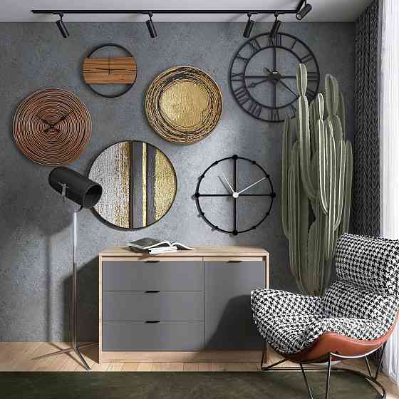 Комод із дверима та 3-ма шухлядами Еверест Сіті-1150 115,2х38х74,6 Дуб сонома/Графіт (DTM-071099) Львів