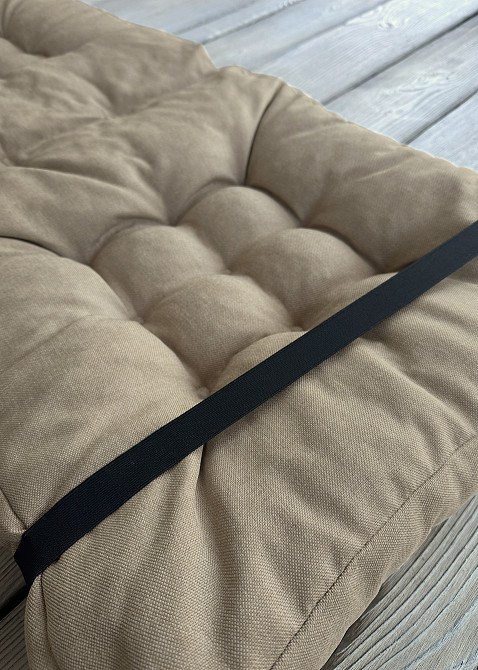 Подушка для стільців (50x120х8 см) подвійна Decorator Sawana колір бежевий 84-140 Київ - фото 4