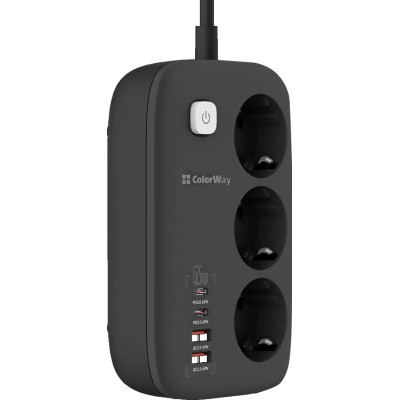 Сетевой фильтр питания ColorWay CW-CHE34PDB 3 роз/4USB GaN3 Pro (CW-CHE34PDB) Винница - изображение 8