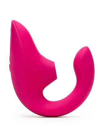 Стимулятор точки G и клитора Womanizer Blend Pink вакуум и вибрация, ярко розовый Sex Aura Киев