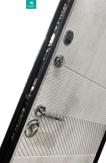 Двері вхідні Міністерство дверей ПК-560 Квартира Оксид чорний / Оксид світлий сірий 960х2050 мм Київ - фото 9